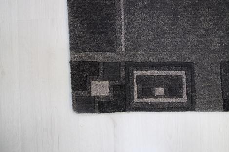 Preview: Nepal Indien schwarz grau 180 x 120 cm